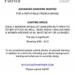 ADVANCED DANCERS WANTED