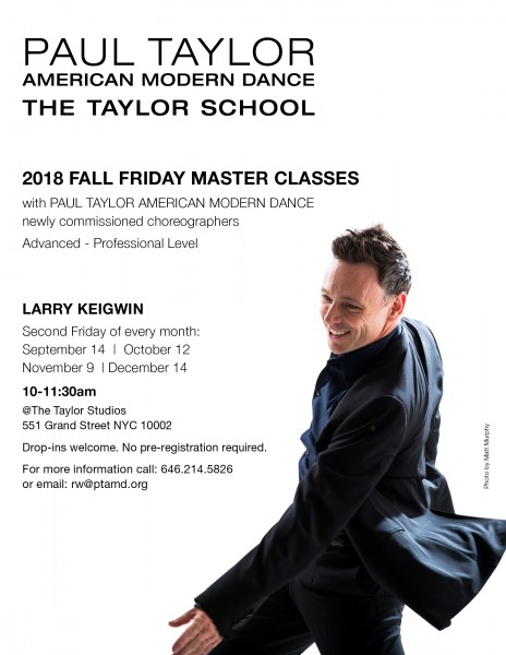 Poster for 2018 Doug Varone Master Class