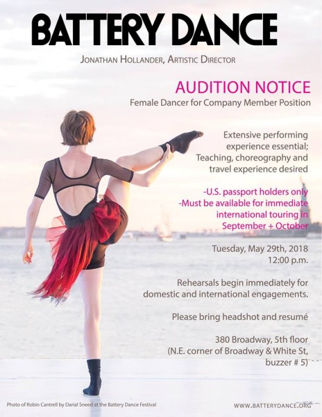 Audition Notice 2018