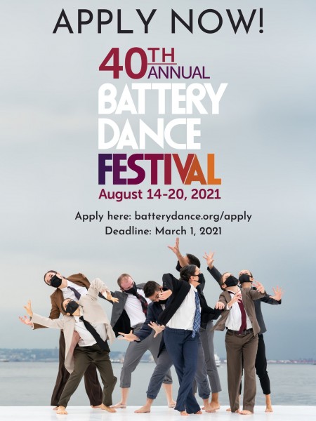 40th Annual Battery Dance Festival Poster. August 14-20, 2021.