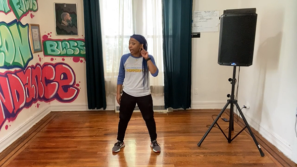 Keomi Tarver teaches hip-hop.