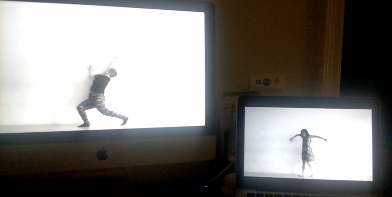 picture of videos being projected in two screens