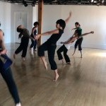 Dance students in movement