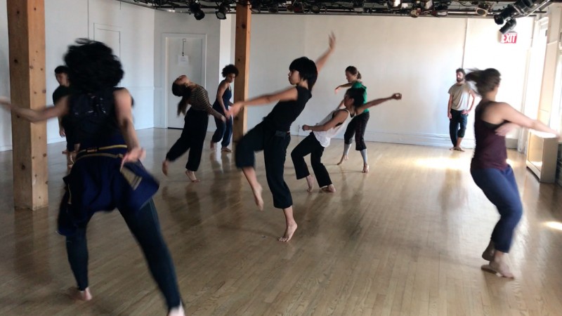 Dance students in movement