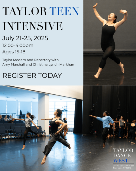 Teen dancers run and leap in a studio