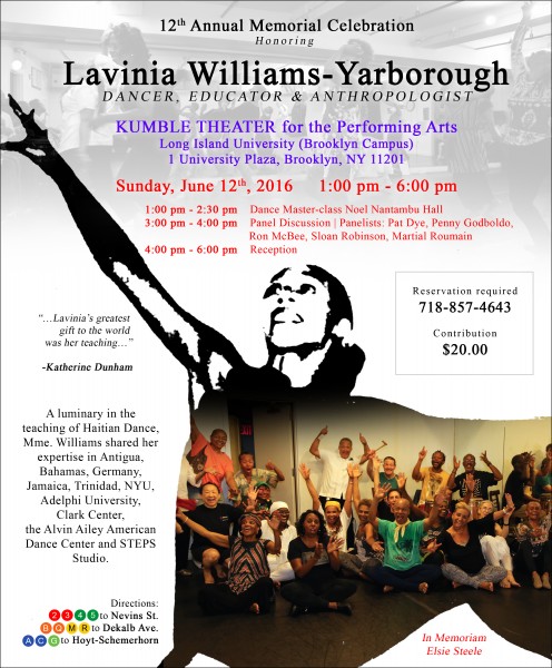 12th Annual Celebration Honoring Lavinia Williams-Yarborough. 