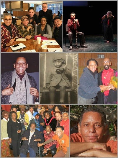 A collage of Teddy with friends