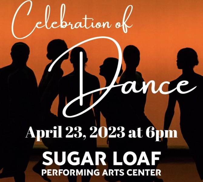 Flyer for dance festival on April 23rd at 6pm at the Sugar Loaf Performing Arts Center