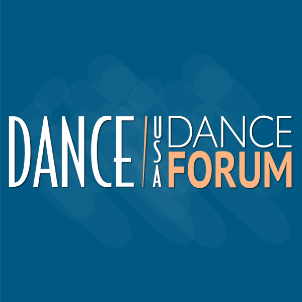 White and orange text on a blue background reads Dance/USA Dance Forum