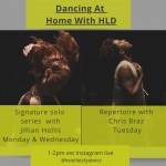 Images of dancers Jillian Hollis and Cristo Braz, placed side by side, with class information below and the title above 