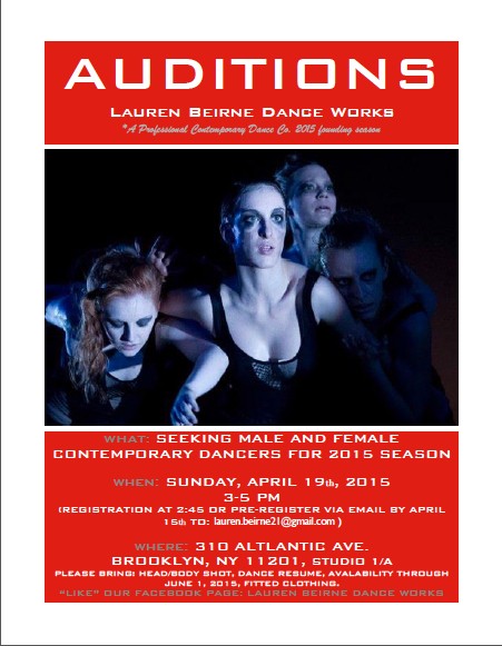 LAUREN BEIRNE DANCE WORKS | AUDITION