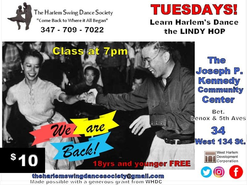 Harlem Swings Tuesday Nights - Learn the Lindy Hop