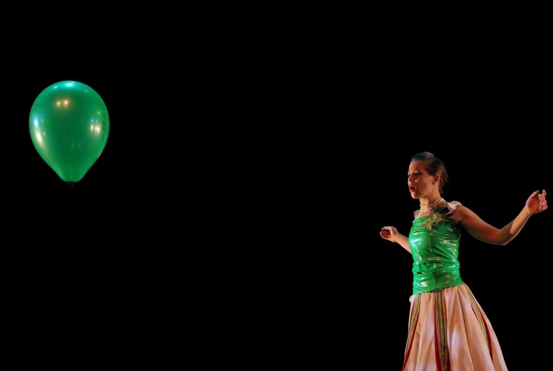 dancer with balloon