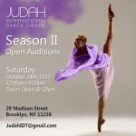 OPEN AUDITION&mdash;Judah International Dance Theatre&mdash;10/24/15