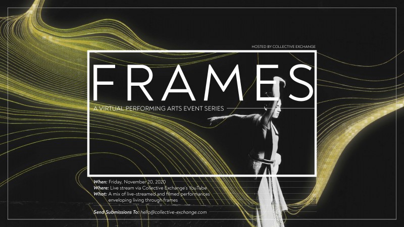 Woman offset to the right with her right arm above her head and next to her ear and left arm parallel to the side.