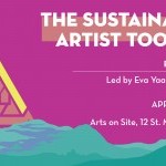 A shocklingly pink graphic announces RESPONSE for April 12, 2017 from 2-4pm at Arts on Site